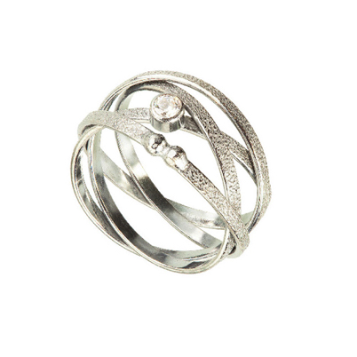 Orbit Wrap Ring
Sterling silver, cubic zirconia
RGOR01-S/CZ 210. Orbit Wrap Ring
Sterling silver, cubic zirconia
RGOR01-S/CZ 210.
